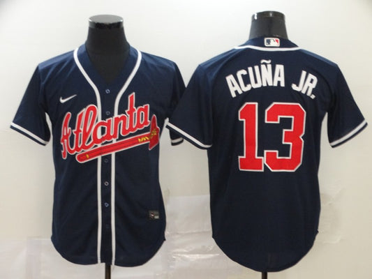 New Men’s Atlanta Braves Ronald Acuna Jr. #13 Jersey Blue