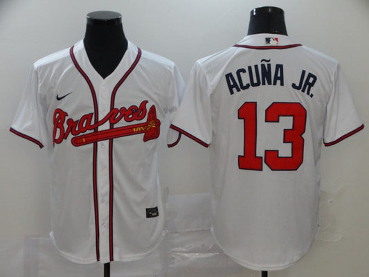 New Men’s Atlanta Braves Ronald Acuna Jr. #13 Jersey White