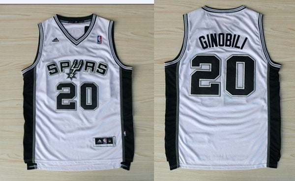 San Antonio Spurs #20 Manu Ginobili Revolution 30 Swingman White Jersey