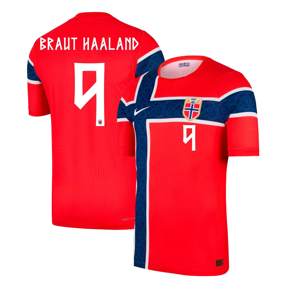 Men’s BRAUT HAALAND #9 Norway Home Fan Jersey World Cup 2026