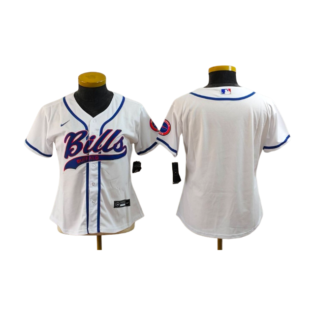 Women’s Bills Stitched Jerseys Fashion Team Blank