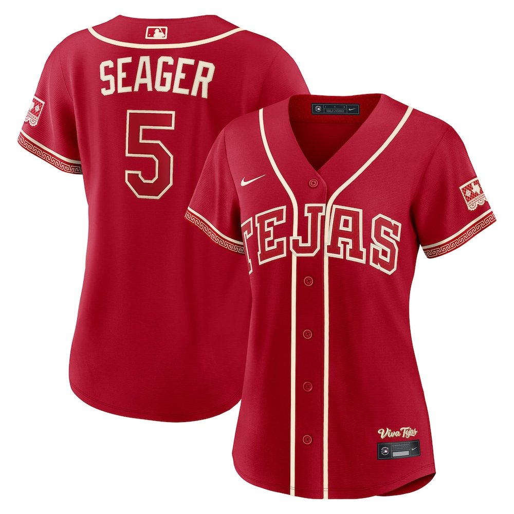 Women’s Texas Rangers #5 Corey Seager Nike Red 2026 City Connect Stadium Jersey