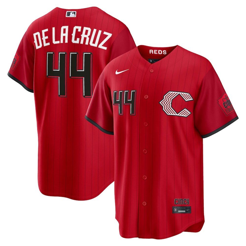 Youth Cincinnati Reds #44 Elly De La Cruz Red 2026 City Connect Stitched Jersey