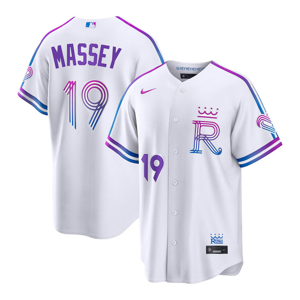 Youth Kansas City Royals #19 Michael Massey White 2026 City Connect Stitched Jersey