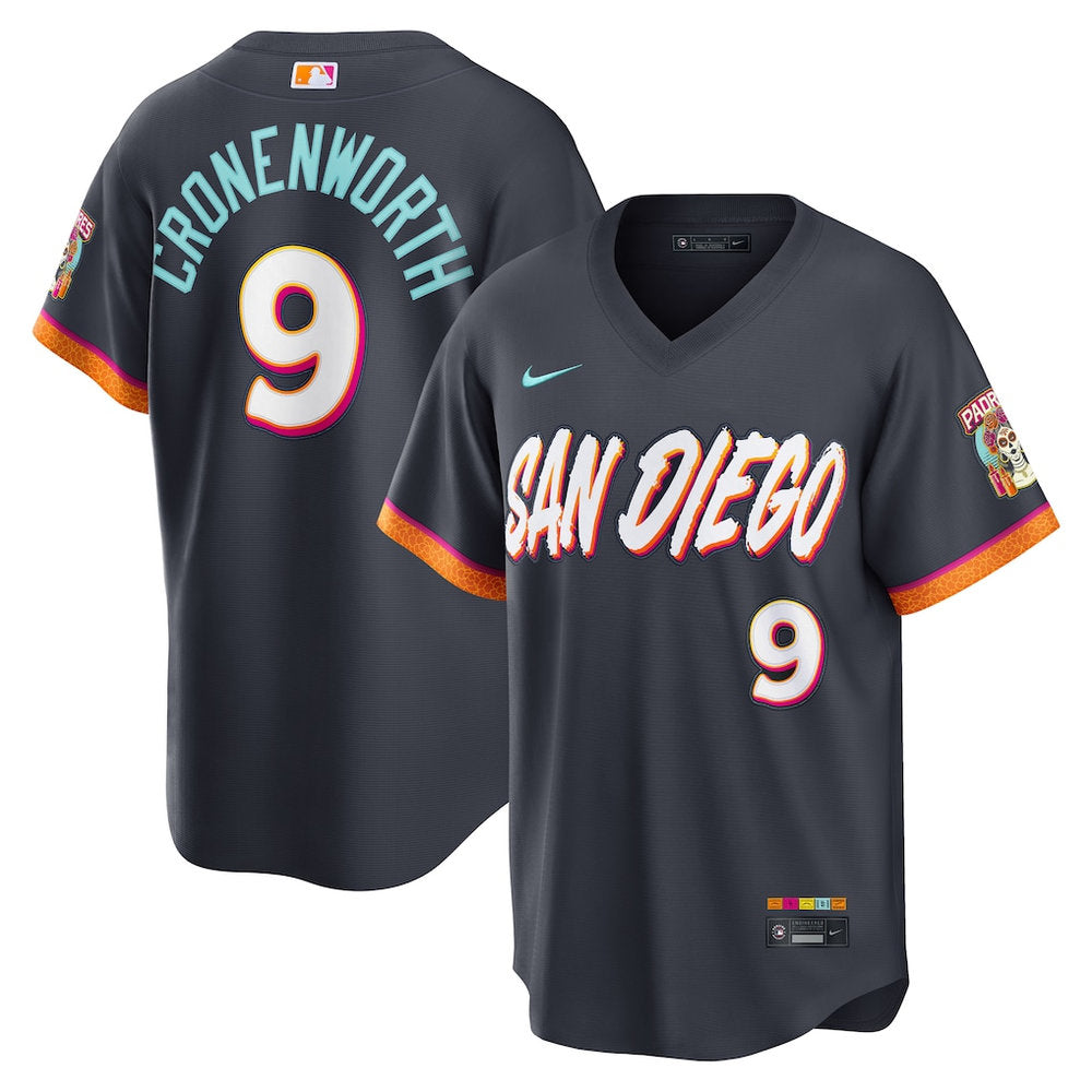 Youth San Diego Padres #9 Jake Cronenworth Nike Obsidian 2026 City Connect Stadium Jersey